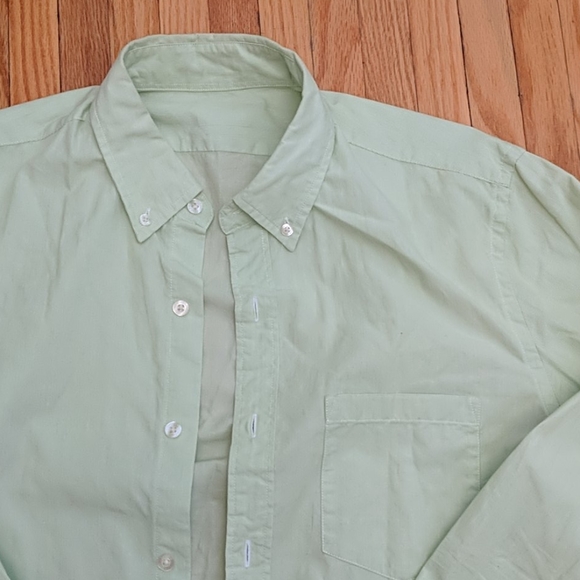 J. Crew Green Button Down Shirt - Picture 2 of 6